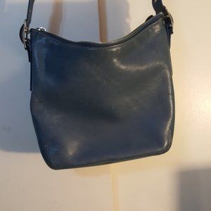 Authentic Coach blue leather purse